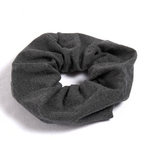 Dark Grey Scrunchie, Kids Scrunchie Large Pony Tail Holder, Child Pony Tail Dance Scrunchie Hair Ties Gift Cheerleader School Color Spirit imagem 3