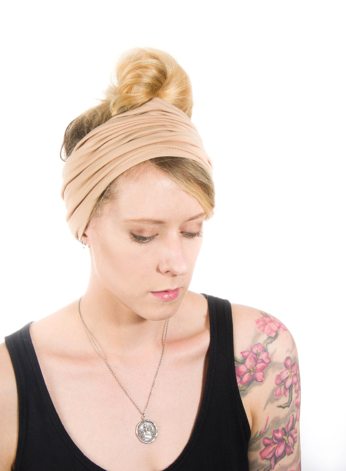 Jersey Headband for Women Tan Headband Extra Wide Headband Etsy