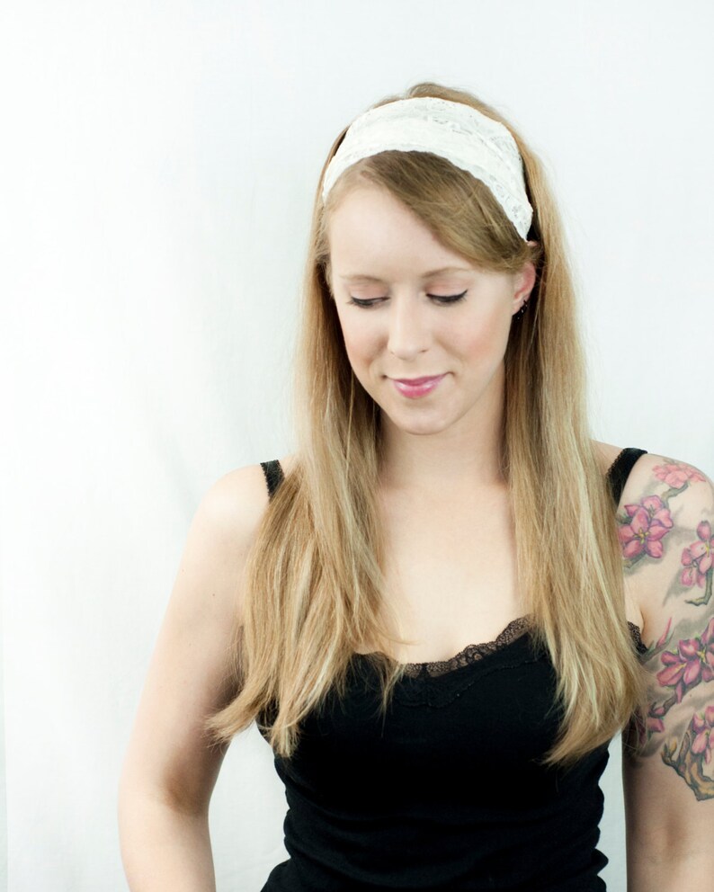 Red Lace Headband Boho Bohemian Head Bands Wrap Hair Bands Etsy