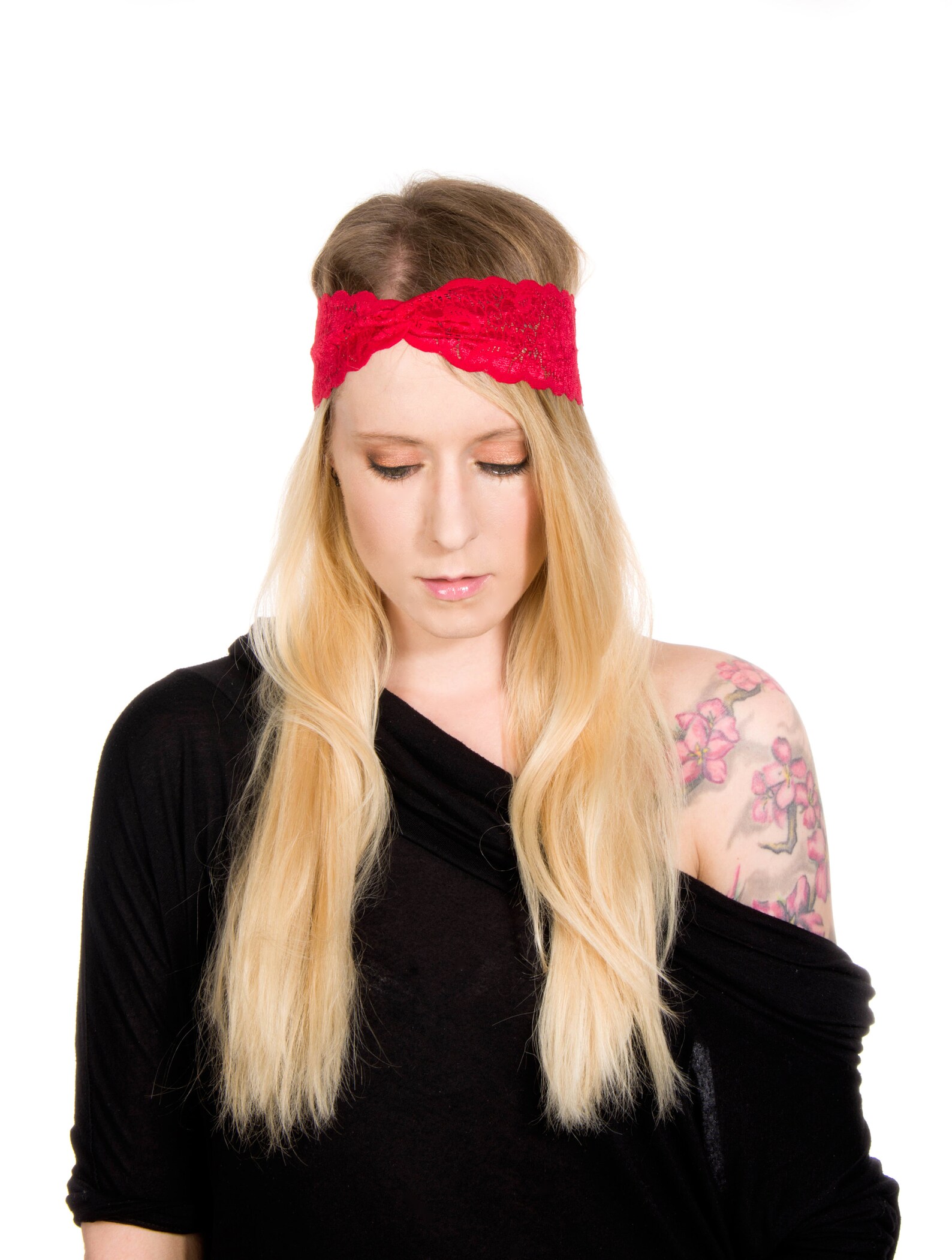 Red Lace Headband for Women Adult Headband Red Headband Etsy