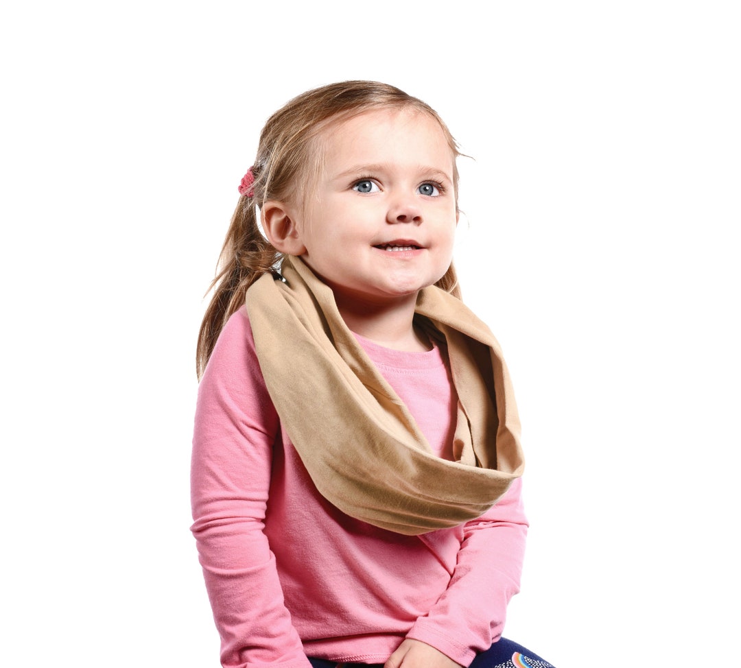 Fall Kids Scarf Little Girls Scarf Tan Infinity Scarf Girls Etsy