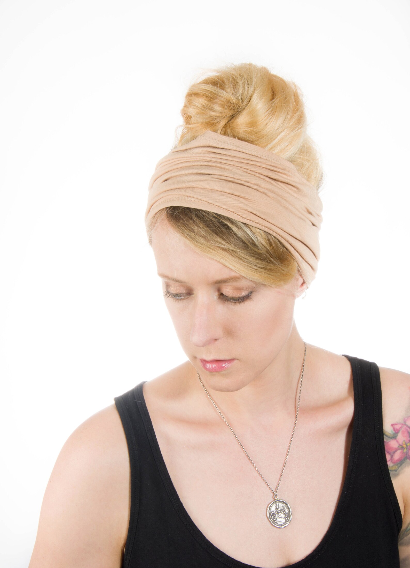 Jersey Headband for Women Tan Headband Extra Wide Headband Etsy