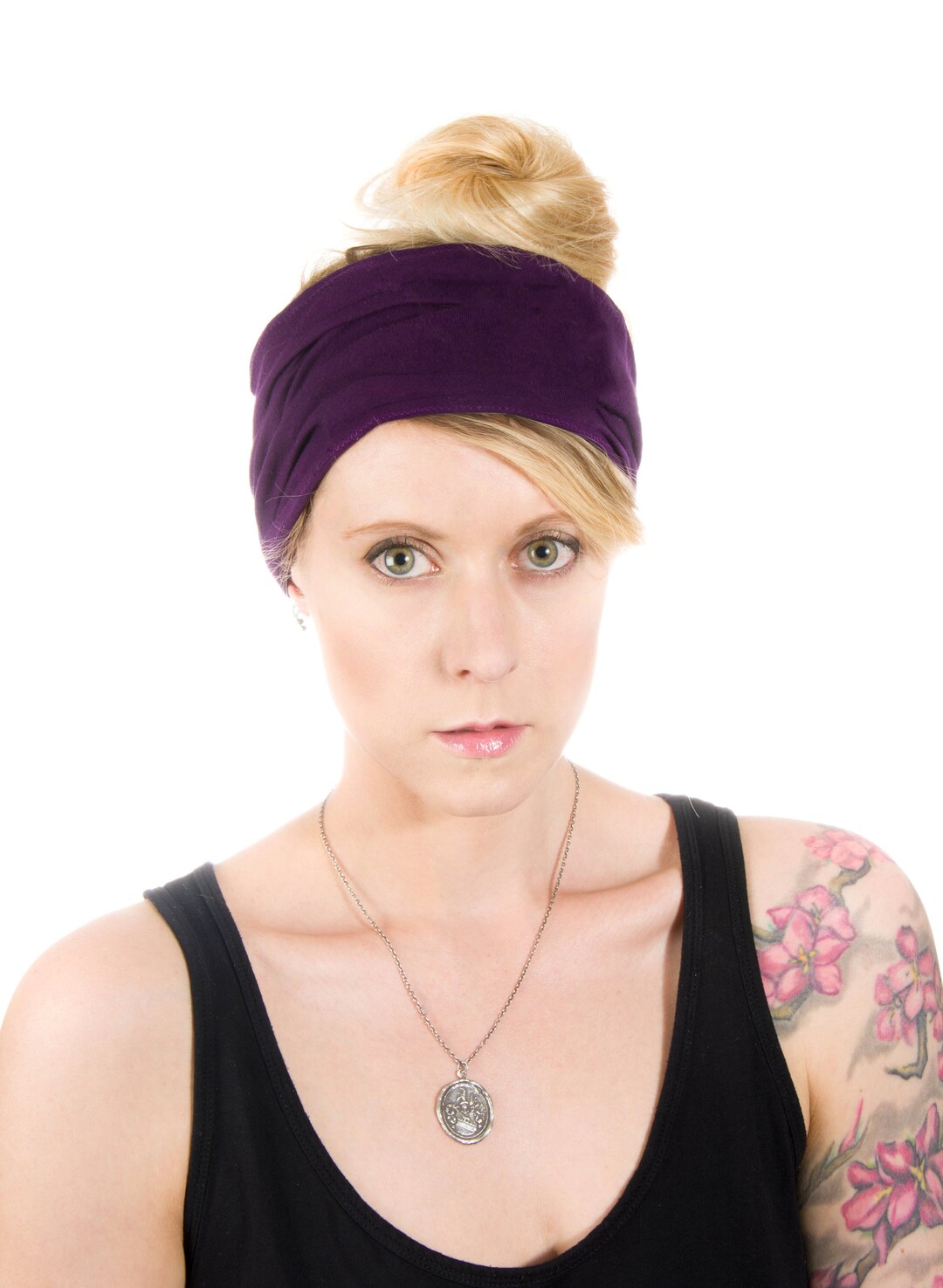 Purple Headband Extra Wide Headband Bandeau Headband Purple Etsy