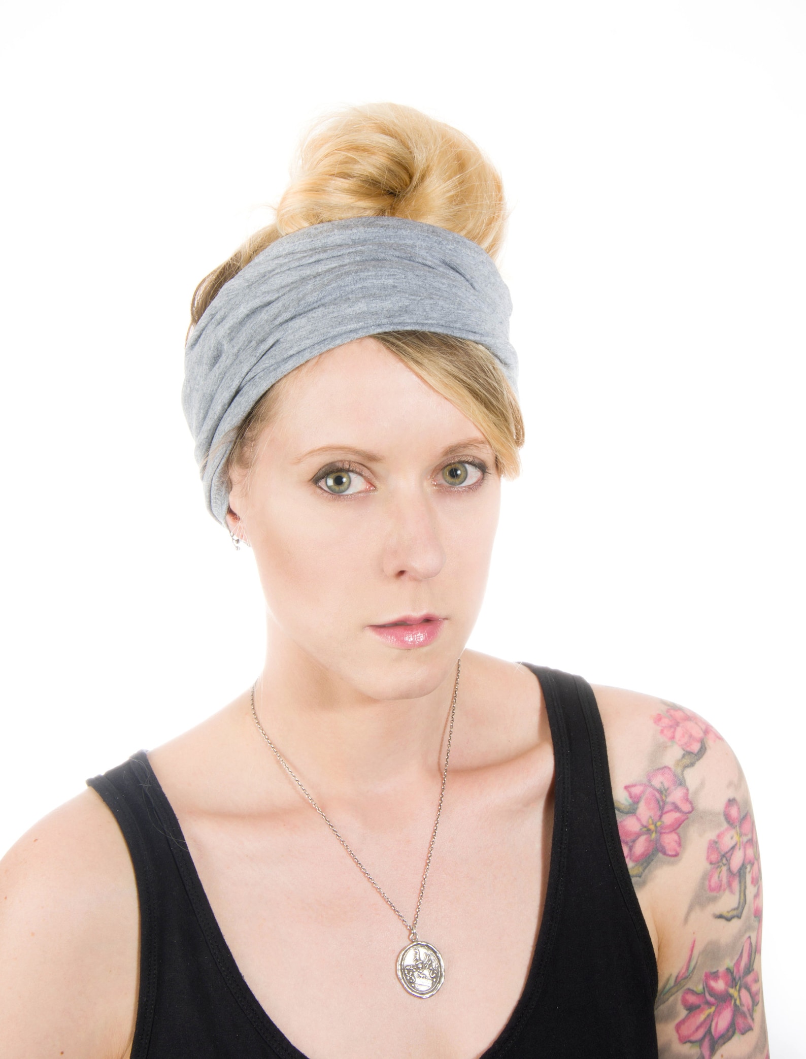 Extra Wide Headband Jersey Headbands for Women Grey Etsy