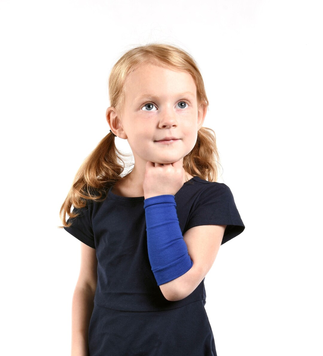 KIDS Arm Sleeve Royal Blue Forearm Cover Long Cuff Costume Etsy