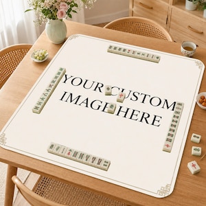 Custom Mahjong Mat, Personalized Mahjong Table Mat, Upload Your Design Game Mat, Non-Slip Mahjongg Playmat Gift