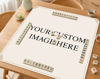 Custom Mahjong Mat, Personalized Mahjong Table Mat, Upload Your Design Game Mat, Non-Slip Mahjongg Playmat Gift