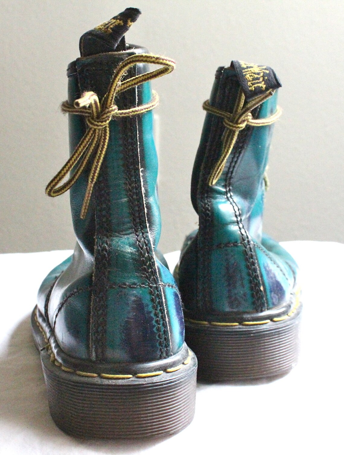 turquoise doc marten boots