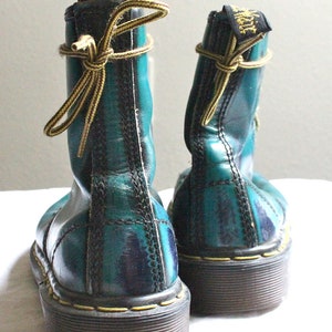 turquoise doc marten boots