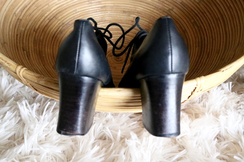 black leather booties 7.5