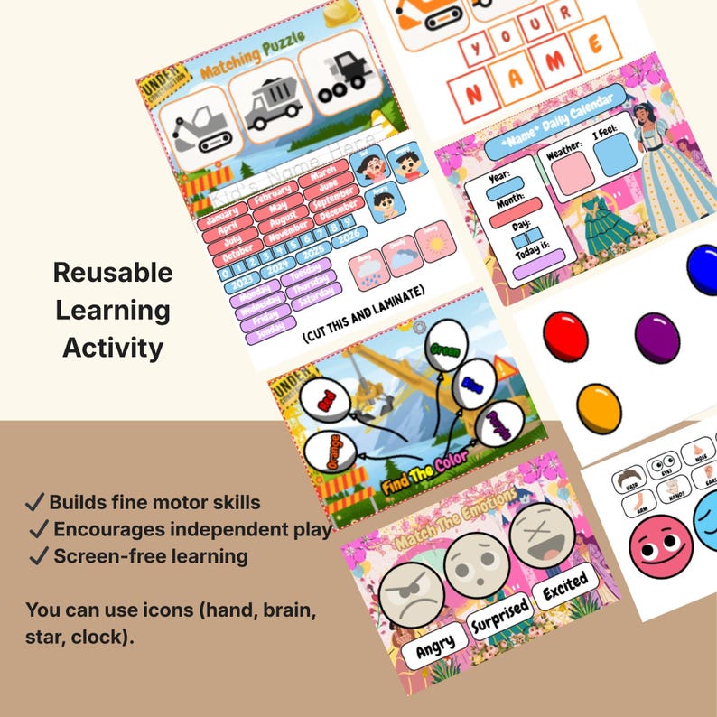 Toddler Busy Book Bundle | Printable Learning Activities (PDF Download ...