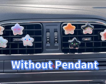 Clip para rejilla de ventilación de coche con forma de gato estrella / Colgante personalizado para decoración interior del coche / Regalo único para mujeres y niñas
