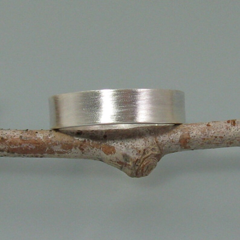 5mm Wide Ring Mens Silver Ring Mens Silver Wedding Band Unisex Ring Sterling Silver Brushed Wedding Band Classic Wedding Band
