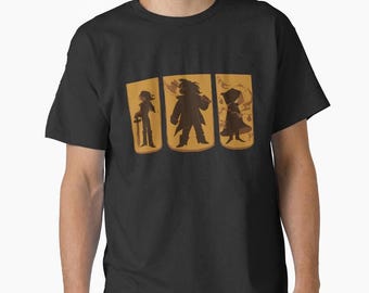 Fantasy Hero Silhouette-T-shirt, minimalistisch avontuurshirt Gildan