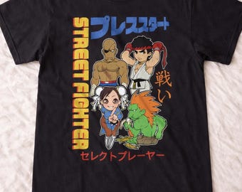 Retro Arcade Fighter Tee Gildan 5000 Gamer Shirt