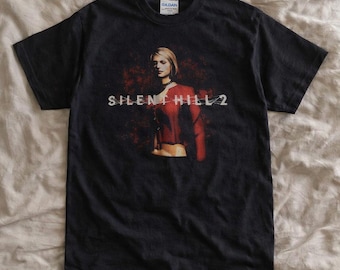Psychologisch horror-T-shirt, donkerrood grafisch shirt Gildan