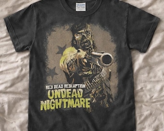 Undead cowboy-horror-T-shirt, shirt western zombie Gildan