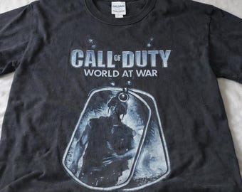 Vintage WWII militair schietspel gaming-shirt Gildan