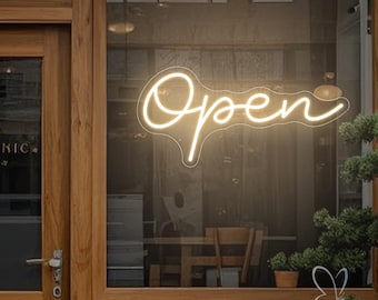 Open neonreclame, open bord voor bedrijven, aangepast open neonlicht, zakelijk decorbord, we zijn open led-neonbord, open bord voor raam