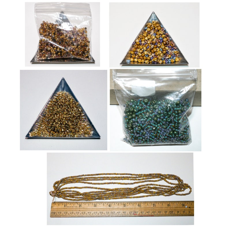 Group of glass seed beads