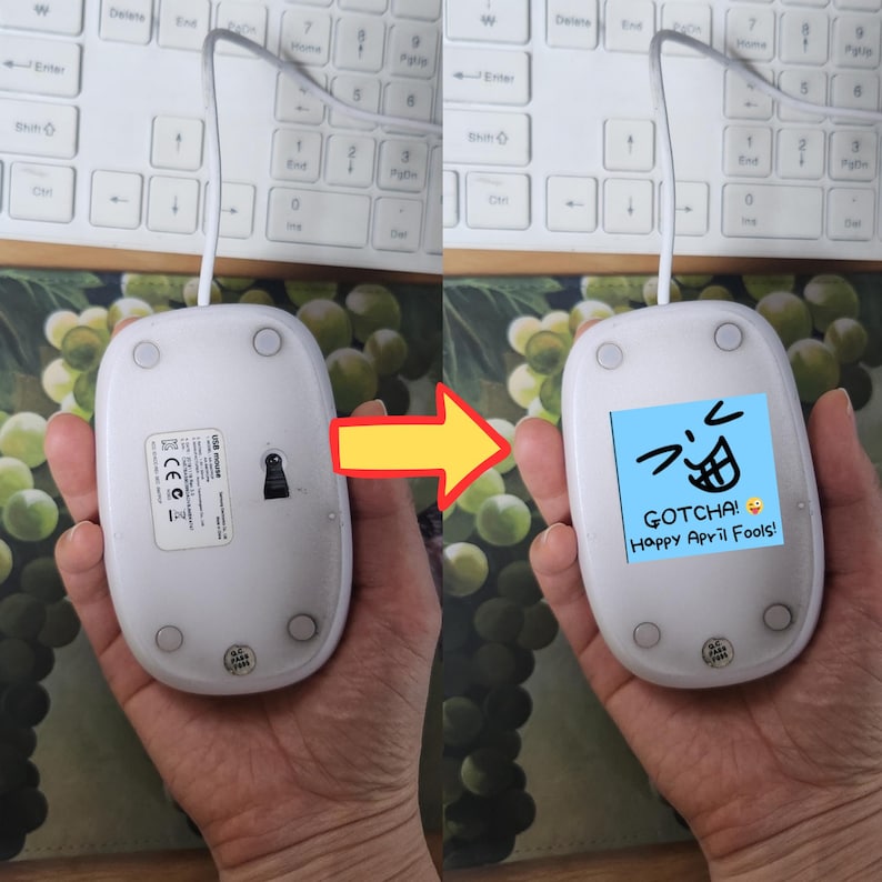 April Fools Mouse Prank - Office Prank, 2 Sizes (printable Digital ...
