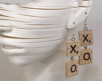 XO XO Scrabble Earrings