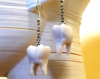3D Printed Teeth Earrings