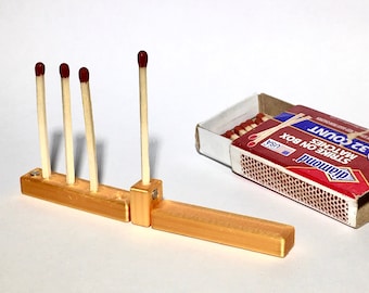 3D Printed Magnetic Folding Matchstick Menorah