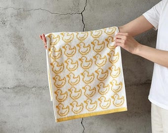Cute animals Cotton Towel Set:Cute duck dog bear squirrel penguin dinosaur Bath&Face Towels,Special housewarming gift,Gift for her