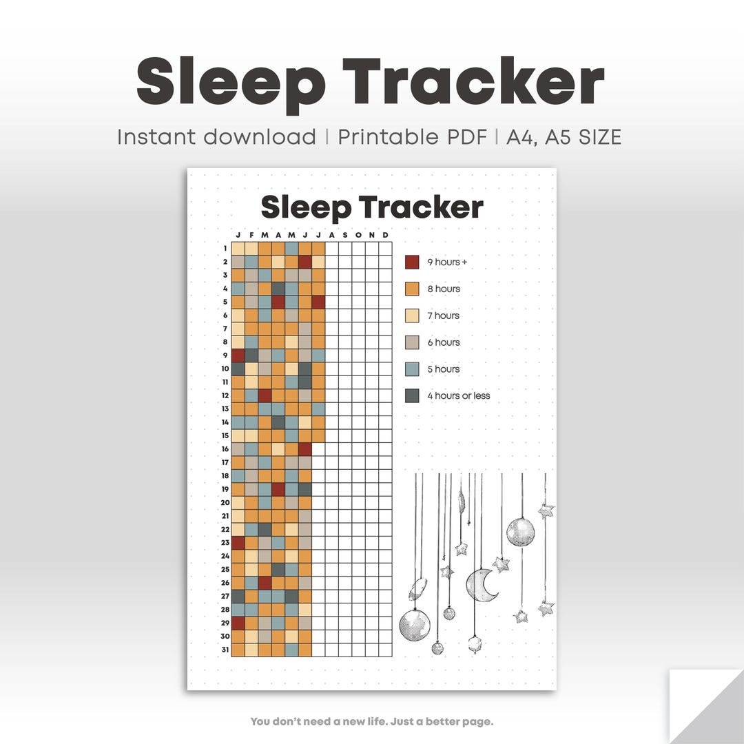 Sleep Tracker Printable | Journal Page | Sleep Log | Daily Sleep ...