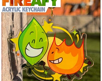BFDI Fireafy Acrylic Keychain