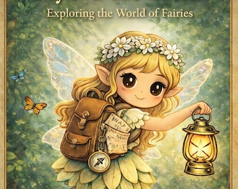 Fairy Coloring Book for Kids Cute Garden and Magical Adventure Printable PDF (7 Pages)