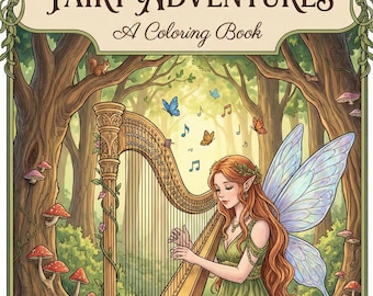 Forest Fairies Coloring Book – Magical Fairy Tale Scenes, Woodland Nature & Relaxing Coloring Pages (15 Pages)