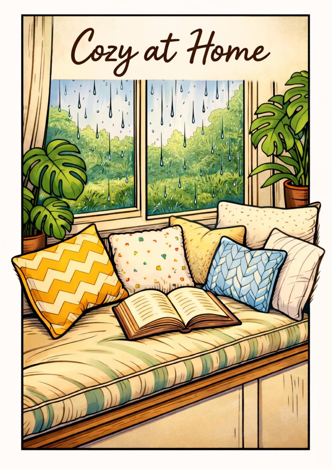 Cozy Home Coloring Book for Adults Relaxing Interior Scenes and Hygge ...