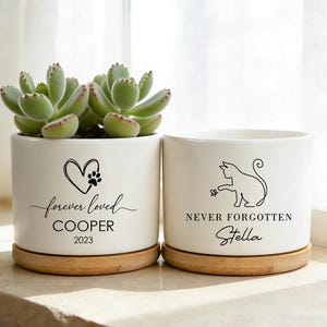 Jardinière commémorative personnalisée pour animal de compagnie, pot de fleur personnalisé pour animal de compagnie, cadeau commémoratif de perte de chien, cadeau perte d'un animal de compagnie, souvenir commémoratif de chien