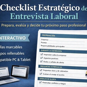 Strategisk checklista för jobbintervjuer | Förberedelser inför intervjuer | Interaktiv PDF | Jobbsökningsguide