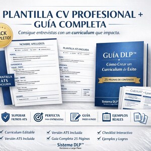 Professional CV Template + Complete Guide | ATS + Visual Design | Word Resume | Get a Job | DLP™ System