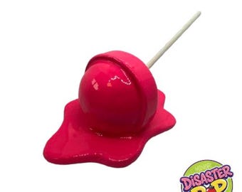 Pop Art Sculpture Melted Pink Palette - Decorative figure made of clay and finished in resin. Handmade.