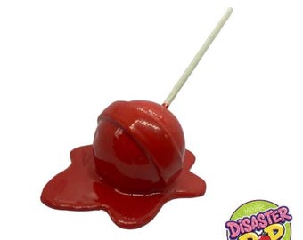 Pop Art Sculpture Red Melted Palette - Decorative figure made of clay and finished in resin. Handmade.