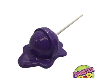 Pop Art Sculpture: Purple Melted Palette - Decorative figure made of clay and finished with resin. Handmade.