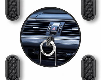 8PCS Car Hooks, Dashboard & Backseat Hangers, Key, Mask, Earphone, Cable Organizer, Vehicle Interior Accessories, Black