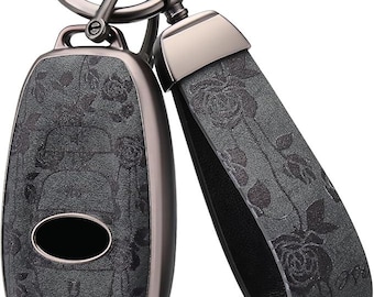 EnerCharge TPU Leather Key Fob Cover for Subaru 4-Button Smart Key | Anti-Scratch | Forester Outback Crosstrek WRX BRZ