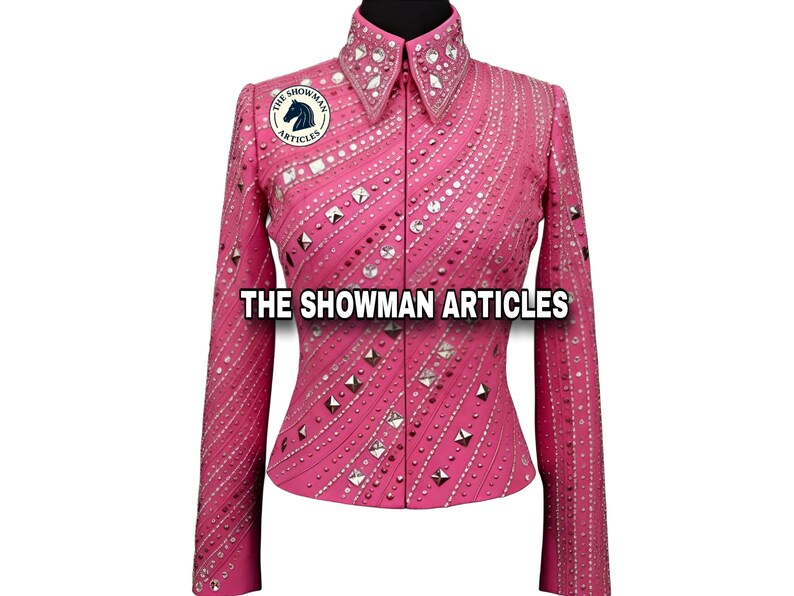 Pink Show Riding Jacket Pink Sky Blue Rhinestone Western Show Jacket | Youth Horsemanship ...