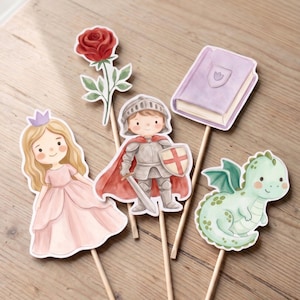 Titelles Sant Jordi per imprimir i retallar | Manualitat infantil | Descàrrega digital