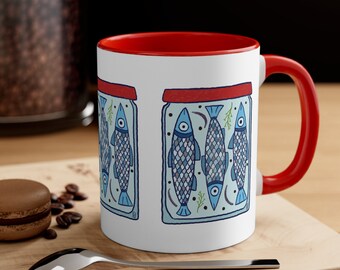 Adorable tasse de hareng mariné de 11 oz