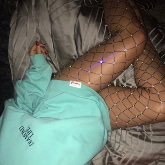 Fishnet tights cheap with gems