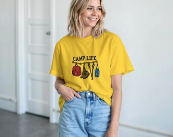 Camp Life T-Shirt, Camping Graphic Tee, Outdoor Adventure Shirt, Hiking Lover Gift, Camper Tee, Nature Lover Shirt, Unisex Tee