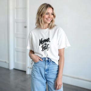 Momma The Best T Shirt, Mom Graphic Tee, Mother's Day Gift Shirt, Mama Quote T Shirt, Trendy Typography Tee, Gift for Mom, Unisex Tee image 5