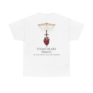 Christian Warrior Shirt - Sword of the Word Back Print - Biblical Faith Graphic Apparel