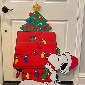 Christmas yard decor - Christmas Sno opy Doghouse - Christmas doghouse yard decor